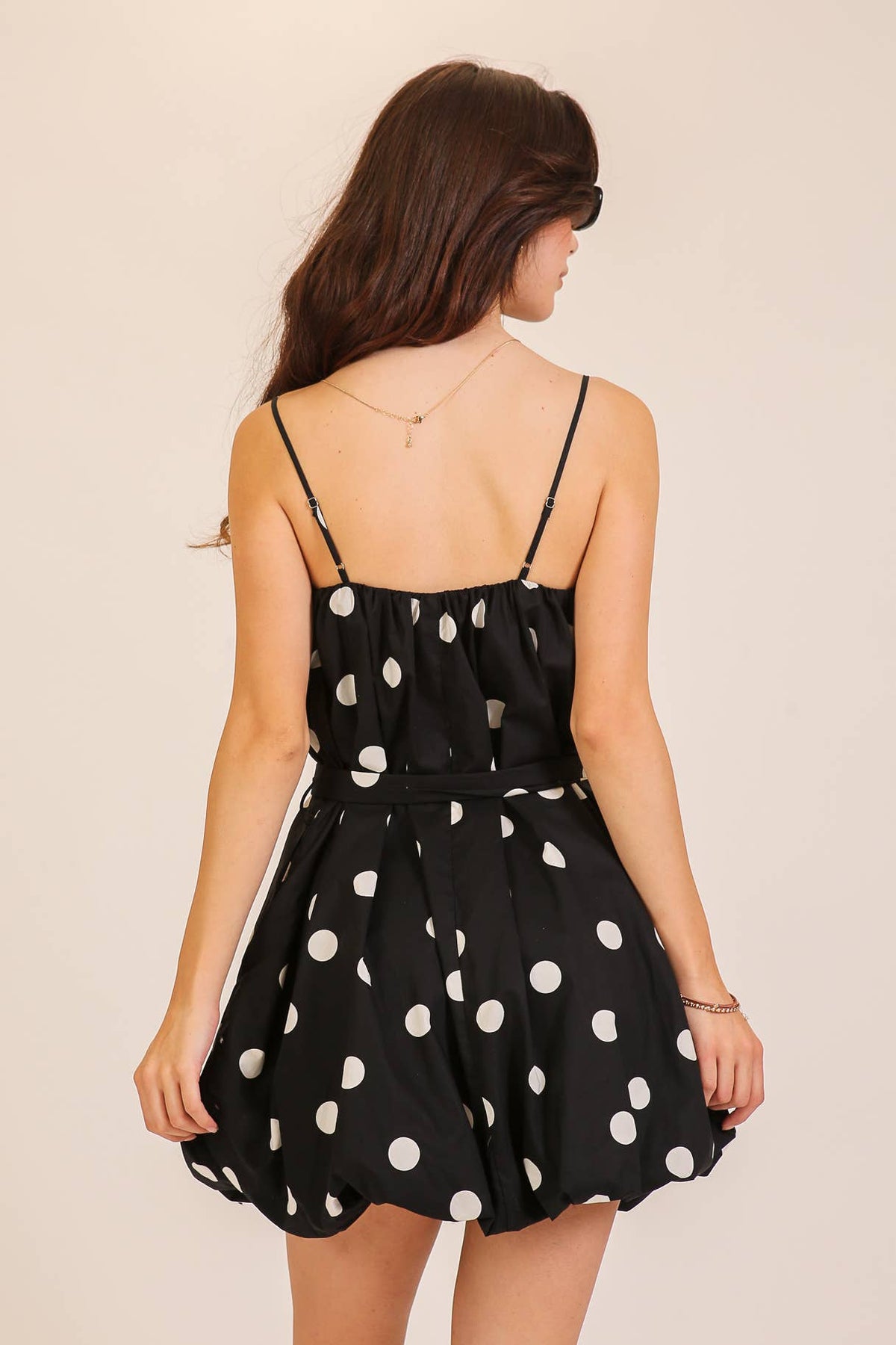 Polka Dot Bubble Mini Dress