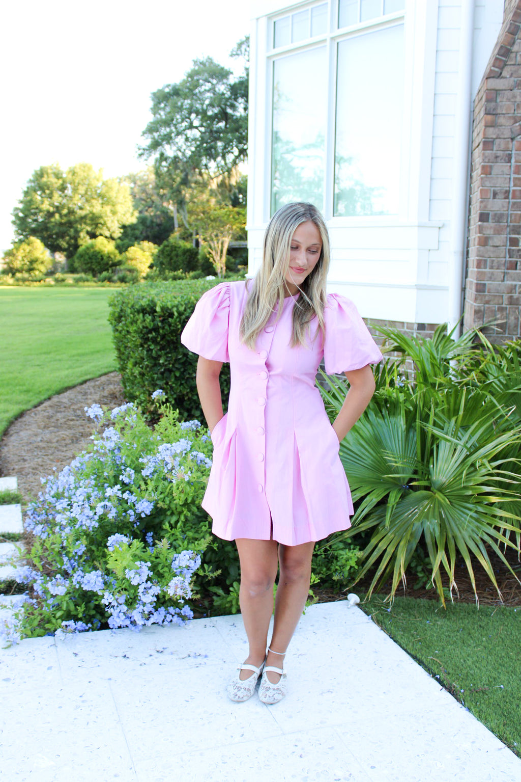 Button Mini Dress