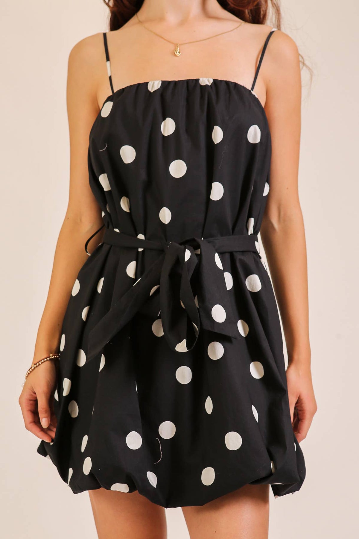 Polka Dot Bubble Mini Dress